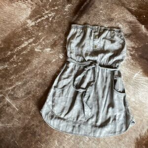 Cloth & Stone halter dress. Belt. Pockets. Small. Grey